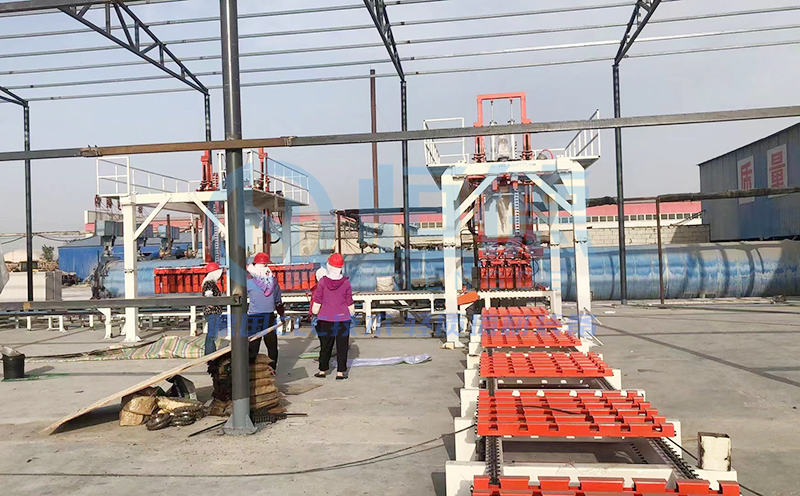 新疆巴州客户传统蒸压加气块生产线改造