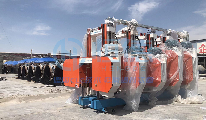 新疆巴州客户传统蒸压加气块生产线改造